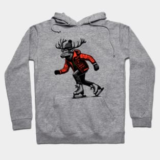 Ice Skating Elk Hoodie